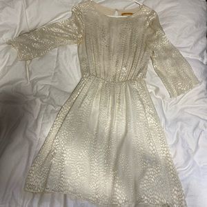 White A-line dress